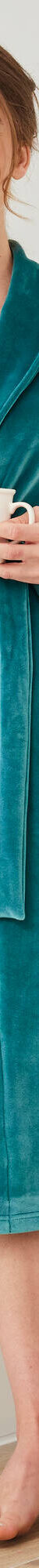 Peignoir velours uni (céladon) Peignoir velours uni (céladon)